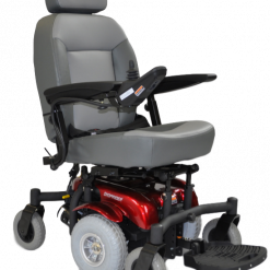 The SHOPRIDER Puma 10 electric powerchair has been ergonomically engineered to provide the robust combination of style and comfort that you deserve. The Puma 10 has the flexibility of a multi adjustable 460mm Captains Seat i.e. Seat Cushion Height, Seat Cushion Angle, Backrest Angle & Forward or Aft Adjustment on Seat Base, when combined with the powerful smooth motors, mid wheel maneuverability this electric powerchair will not disappoint. This wheelchair’s smooth operation is further enhanced by the easy steer & operate joystick controller, 260mm (10inch ) puncture proof tyres and front and rear elastometers. The Puma 10 is suited to operation on a variety of terrains and hard surfaces, both inside and outside, the 36amp batteries fitted also ensure it can travel long distances between charges. Buy Shoprider Puma 10 Powerchair FEATURES – High back contoured seat with headrest – Height / angle adjustable seat – Lift up & adjustable width / height arm rests – Fold up adjustable height / depth footrest – Mid wheel drive – Finger control operation – High / Low speed settings – Battery power indicator – Horn – Ideal for indoor and outdoor use on even ground – Tie down points for transport – Attachment options available: Swing away legrests Elevating swing away legrests Stump support